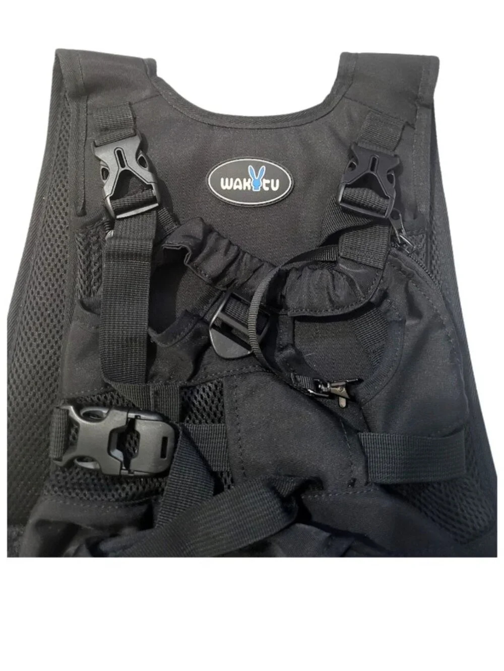 WAKYTU Black Adjustable Front Backpack Dog Carrier - Size Small 16x10